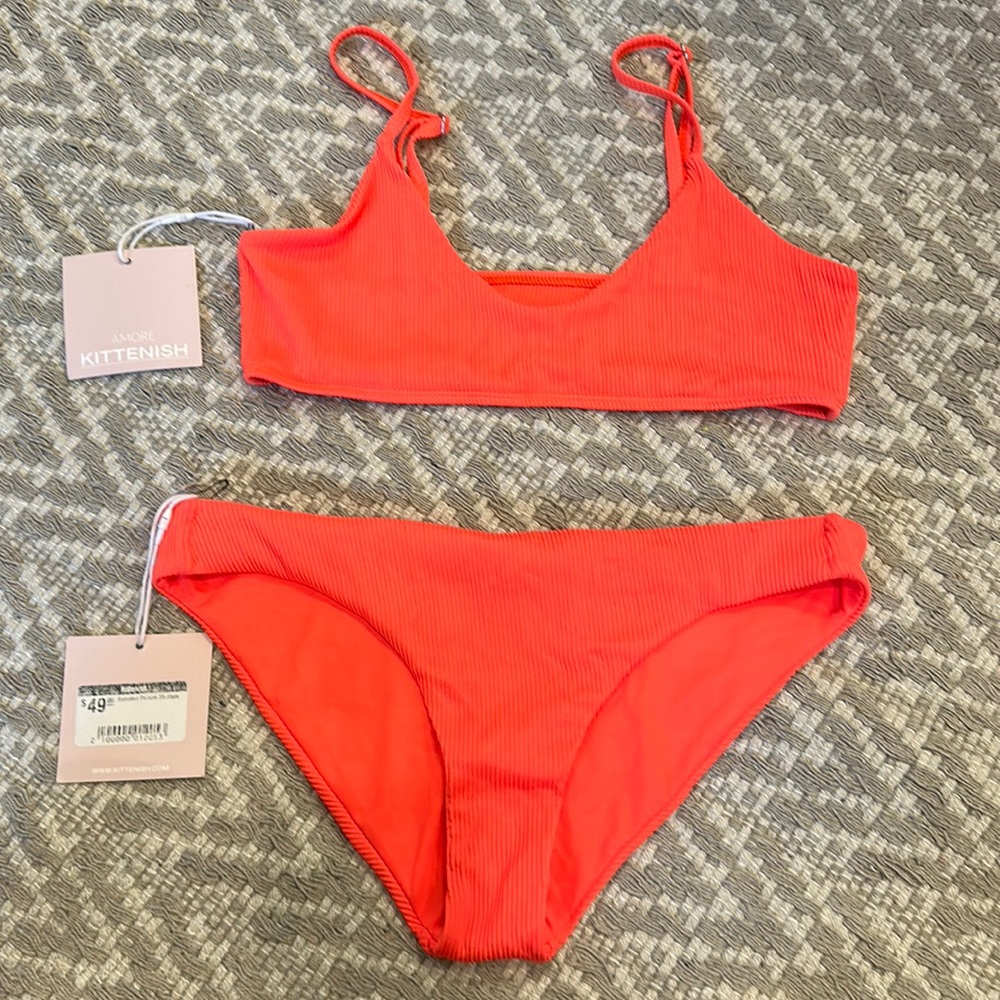 Bright Orange 🍊 Kittenish Summer Bikini